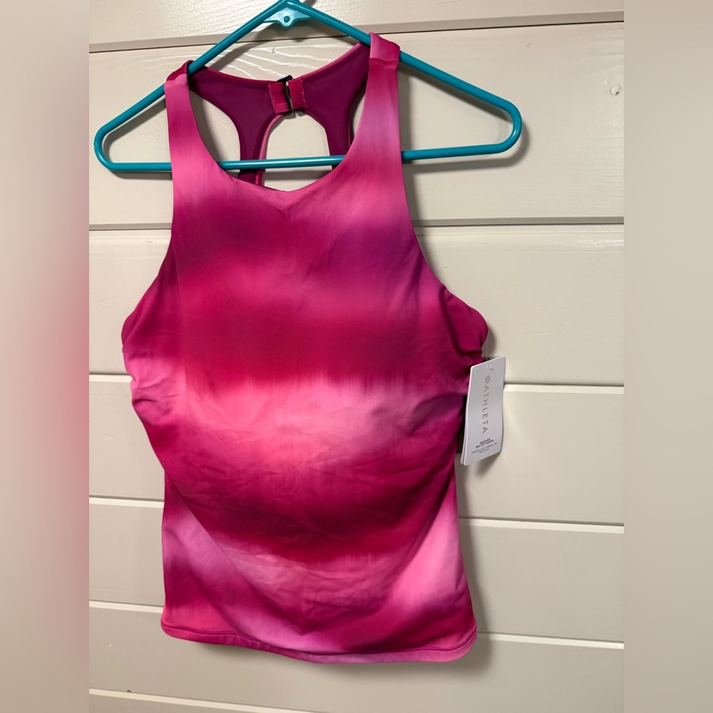Athleta Maldives Bra Cup Tankini in Pink. 40D/DD.   NWT